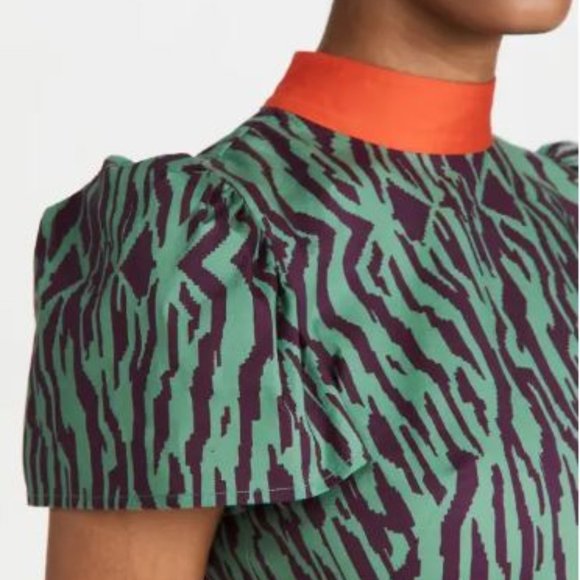 RHODE Green and Purple Patterned Dress - Picture 3 of 7